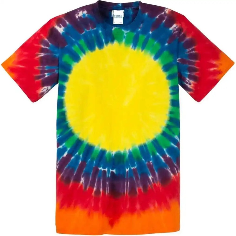 Port & Company PC149 Window TieDye Tee – Rainbow