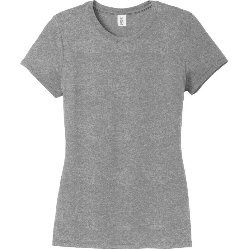 District DM130L Women’S Perfect Tri Tee – Grey Frost