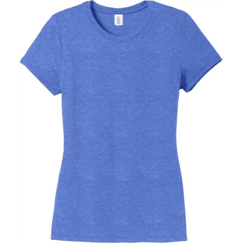 District DM130L Women’S Perfect Tri Tee – Royal Frost