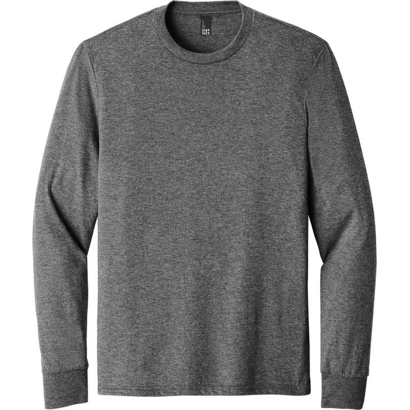 District DM132 Perfect Tri Long Sleeve Tee – Grey Frost