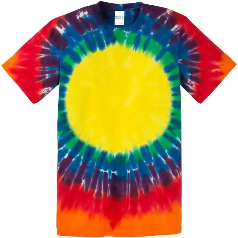 Port & Company PC149Y  Youth Window TieDye Tee – Rainbow