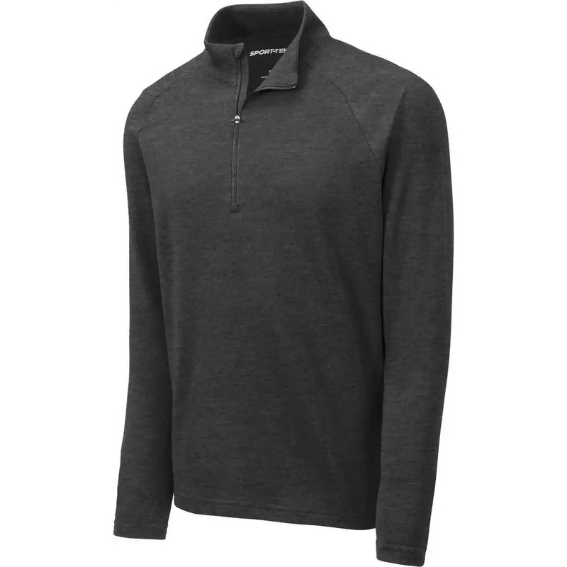 Sport-Tek ST273 Lightweight French Terry 1/4-Zip Pullover – Heather Black
