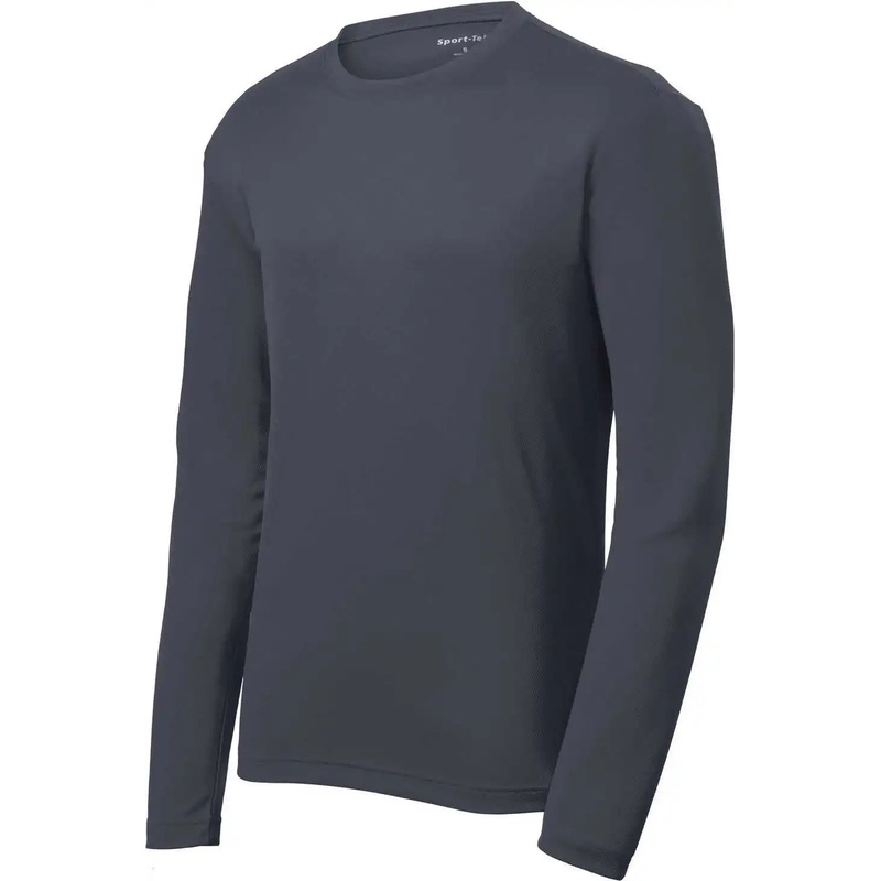 Sport-Tek ST340LS Posicharge Racermesh Long Sleeve Tee – Graphite