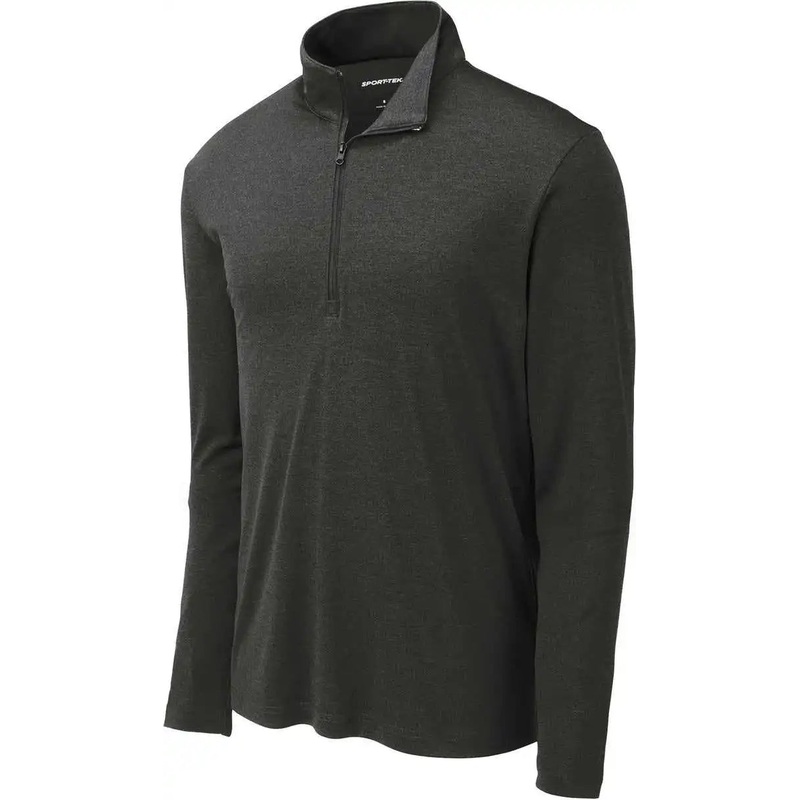 Sport-Tek ST469 Endeavor 1/2-Zip Pullover – Black Heather