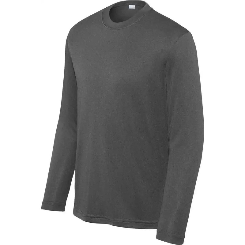 Sport-Tek YST350LS Youth Long Sleeve Posicharge Competitor Tee – Iron Grey