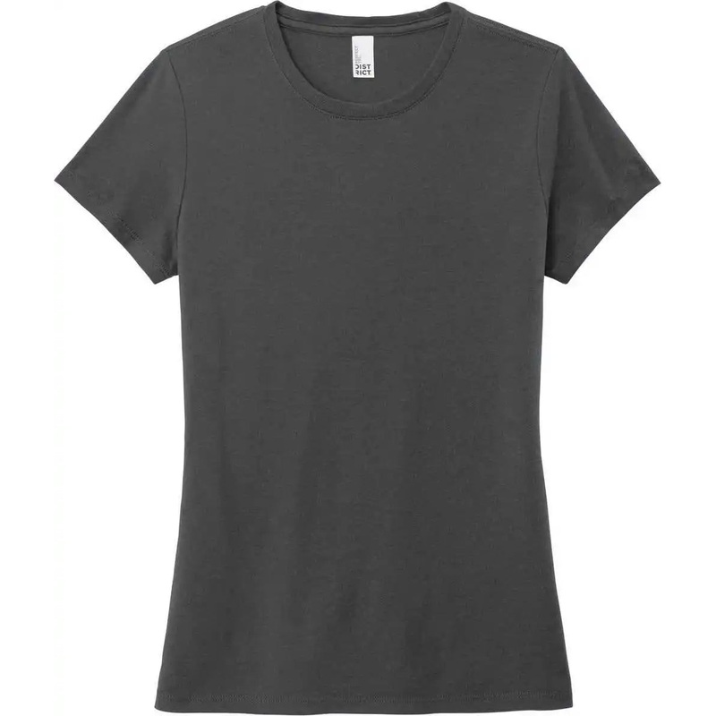 District DM130L Women’S Perfect Tri Tee – Charcoal