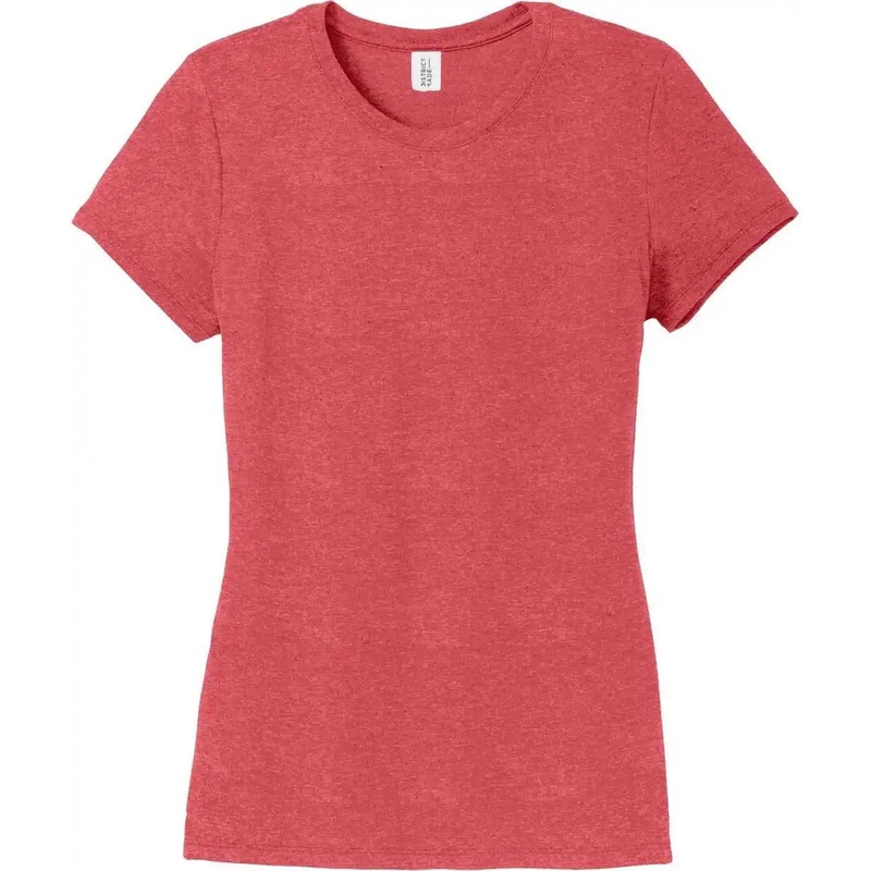 District DM130L Women’S Perfect Tri Tee – Red Frost