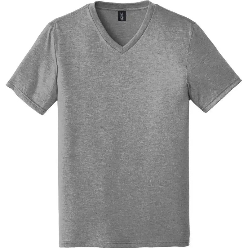 District DT1350 Perfect Tri V-Neck Tee – Grey Frost