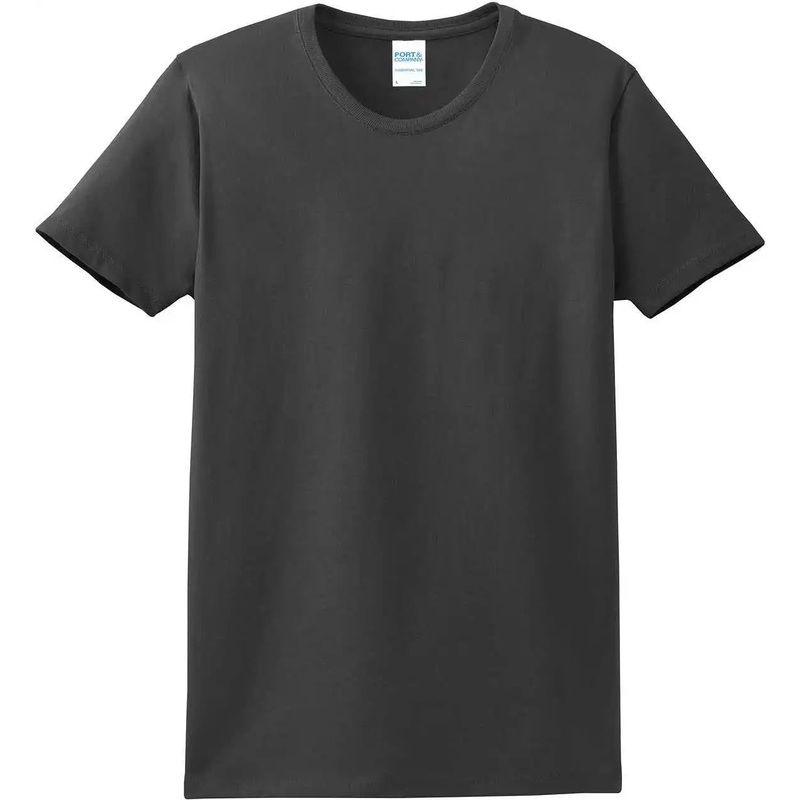 Port & Company LPC61 Women’S Essential Tee – Charcoal