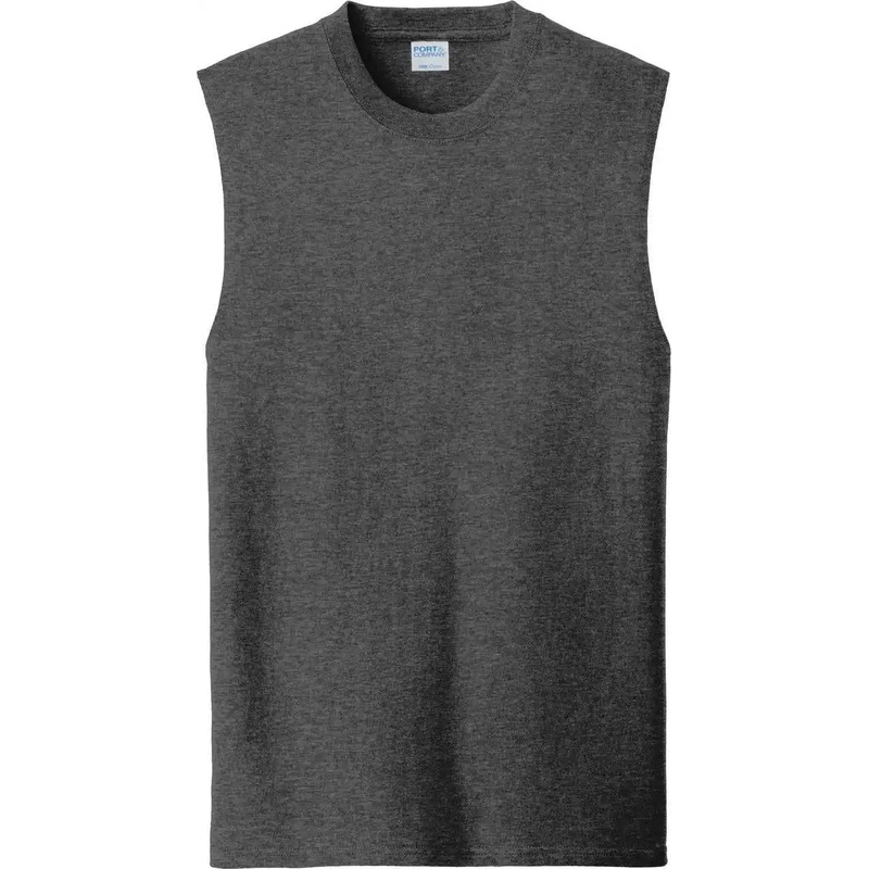 Port & Company PC54SL Core Cotton Sleeveless Tee – Dark Heather Grey