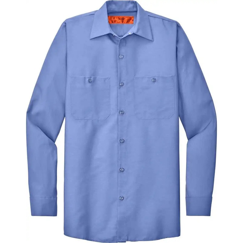 Red Kap SP14 Long Sleeve Industrial Work Shirt – Light Blue