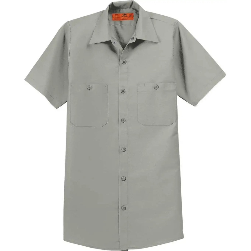 Red Kap SP24 Short Sleeve Industrial Work Shirt – Light Grey