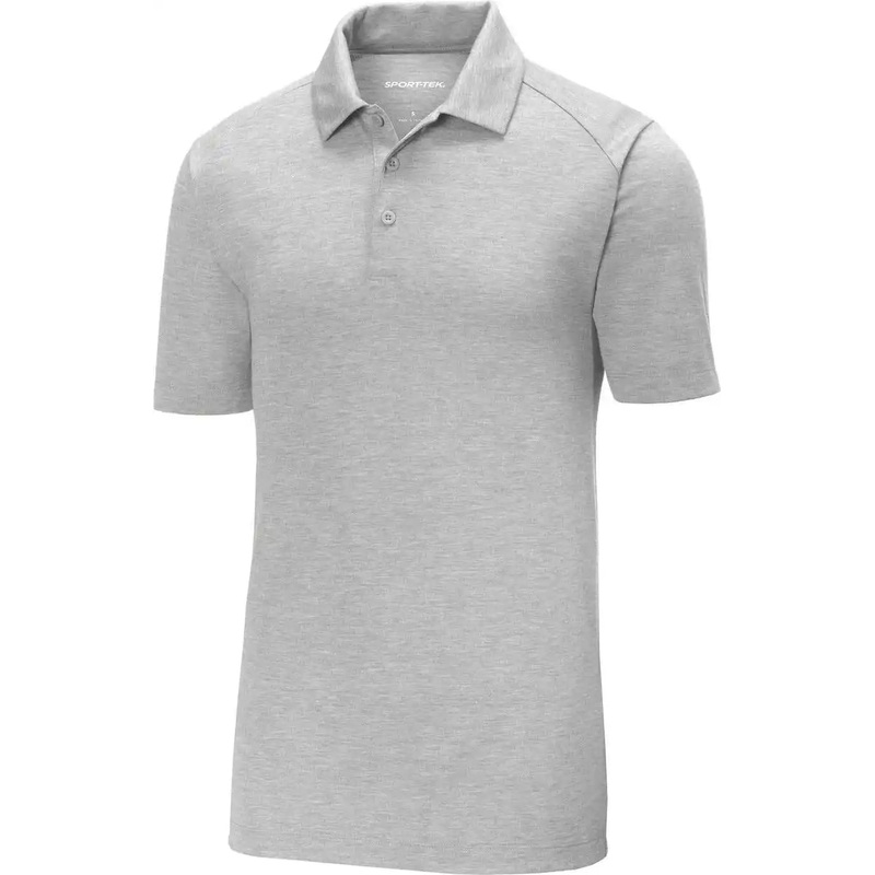 Sport-Tek ST405 Posicharge Tri-Blend Wicking Polo – Light Grey Heather
