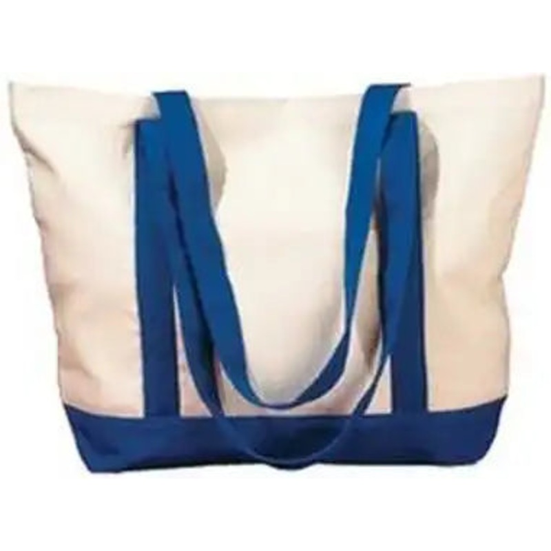 BAGedge BE004 Canvas Boat Tote – Natural Royal