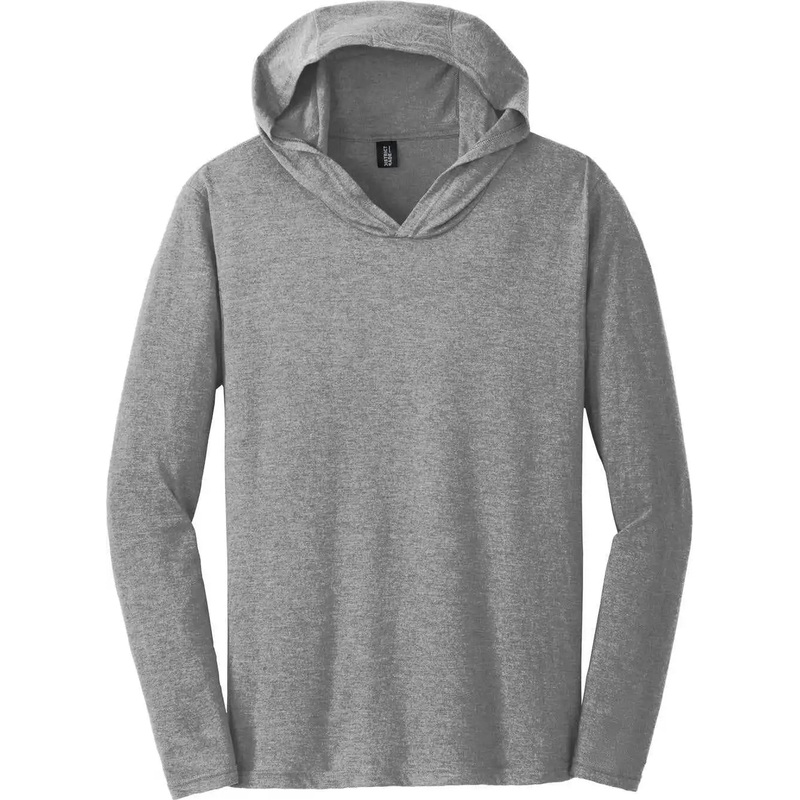 District DM139 Perfect Tri Long Sleeve Hoodie – Grey Frost