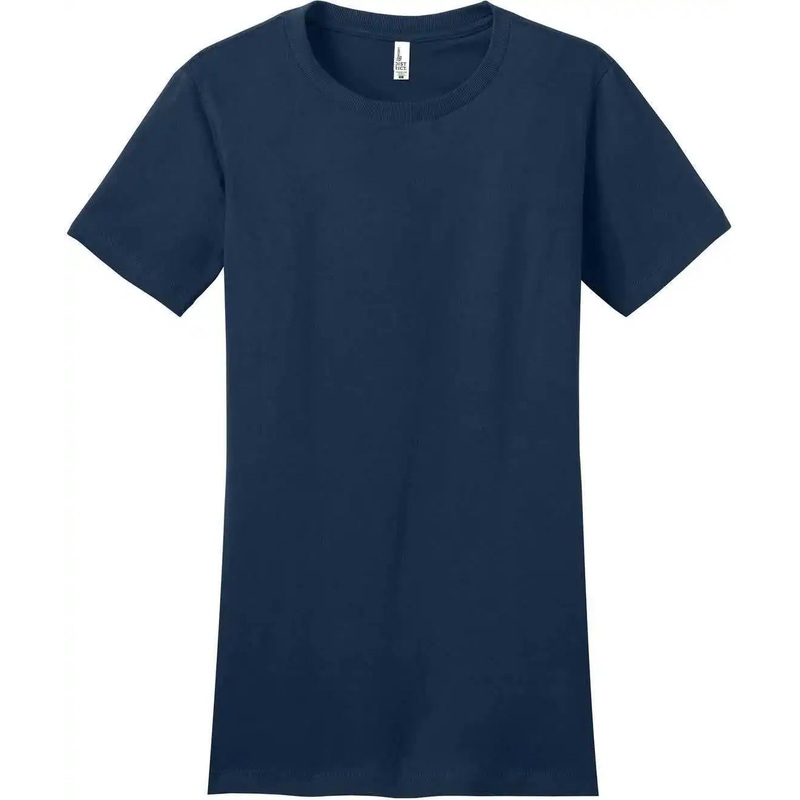 District DT5001 Women’S Fitted The Concert Tee – New Navy