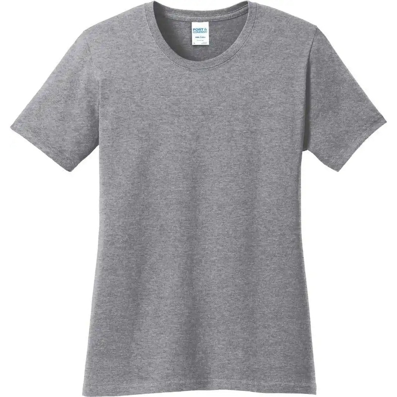 Port & Company LPC54 Women’S Core Cotton Tee – Athletic Heather