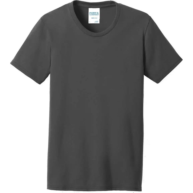 Port & Company LPC55 Women’S Core Blend Tee – Charcoal