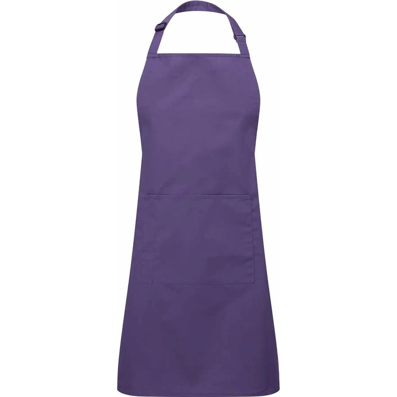 Artisan Collection by Reprime RP154 Unisex ‘Colours’ Recycled Bib Apron With Pocket – PURPLE