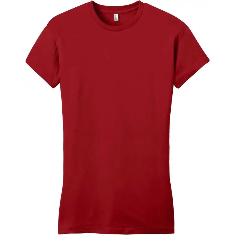 District DT6001 Women’S Fitted Very Important Tee – Classic Red