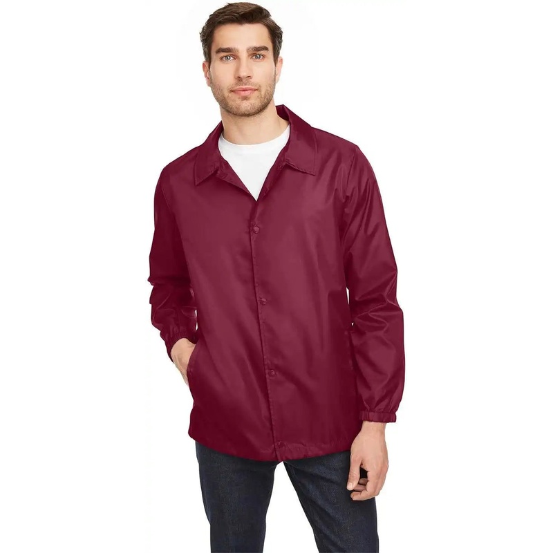 Team 365 TT75 Adult Zone Protect Coaches Jacket – Sport Maroon