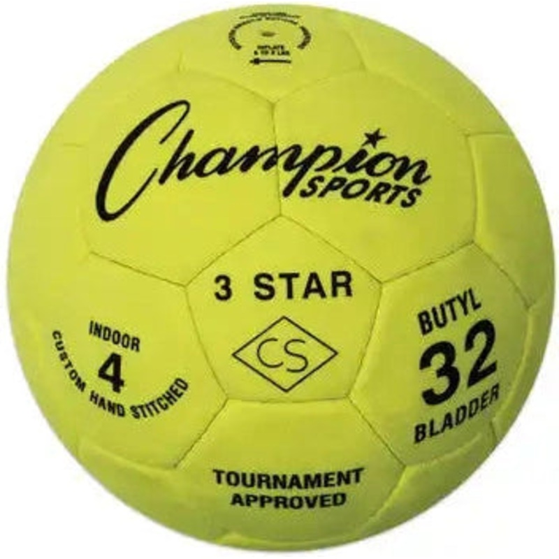 Champion Sports 3STAR 3 Star Indoor Soccer Ball – Ea