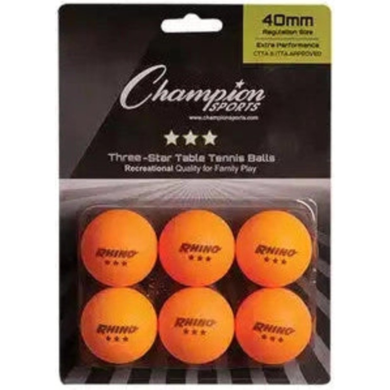 Champion Sports 3STR 3-Star Tournament Table Tennis Balls – 38 Pk