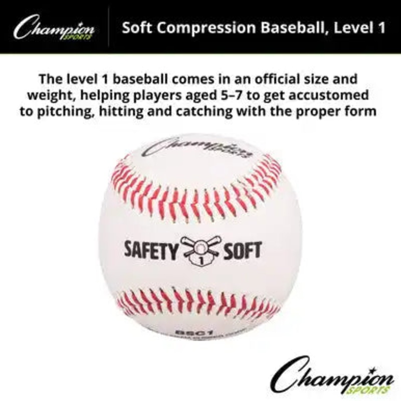 Champion Sports BSC Soft Compression Baseballs – Doz