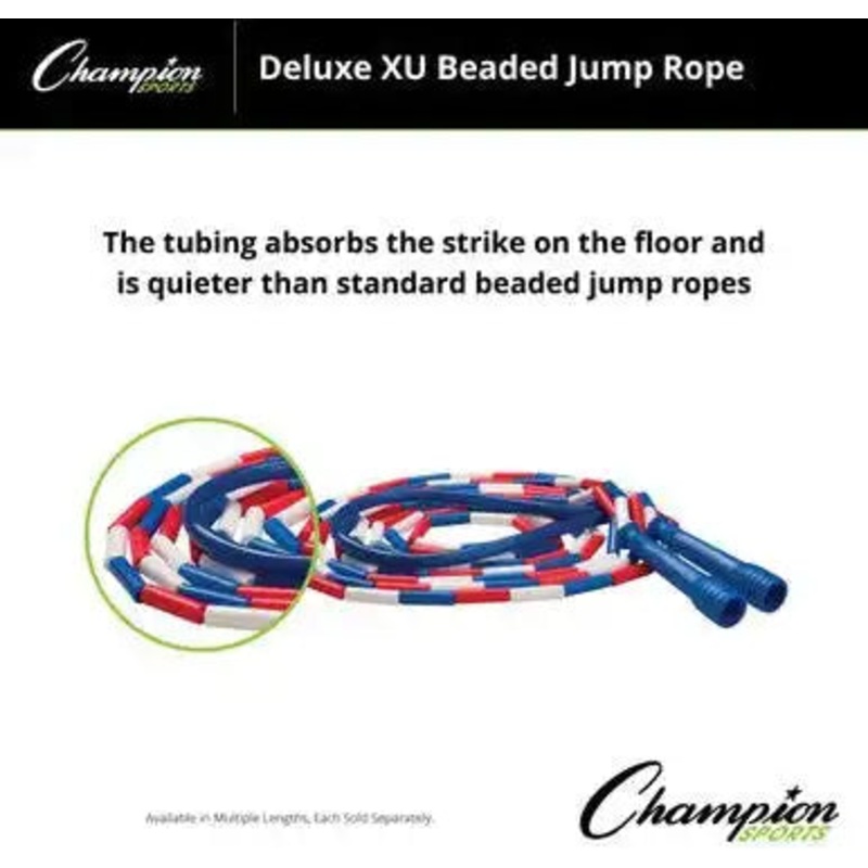 Champion Sports SJ Deluxe Xu Beaded Jump Rope – Ea