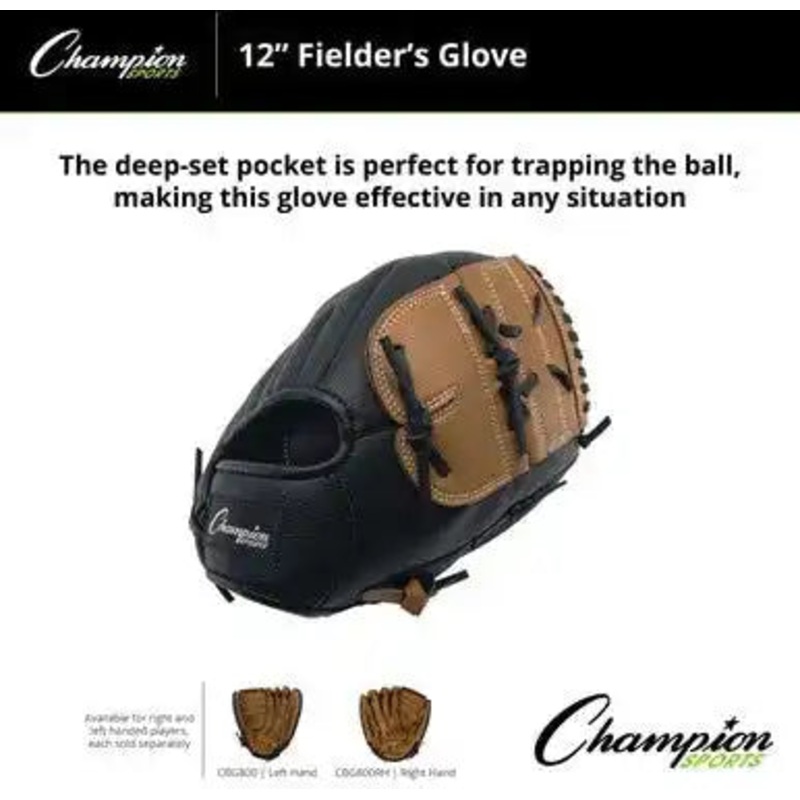 Champion Sports CBG800 Cbg800 12 Synthetic Leather Fielder’s Glove – Ea