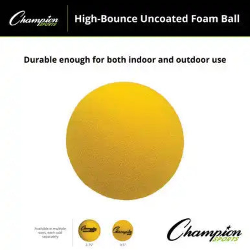 Champion Sports RS-BALL High-Bounce Uncoated Foam Ball – Ea