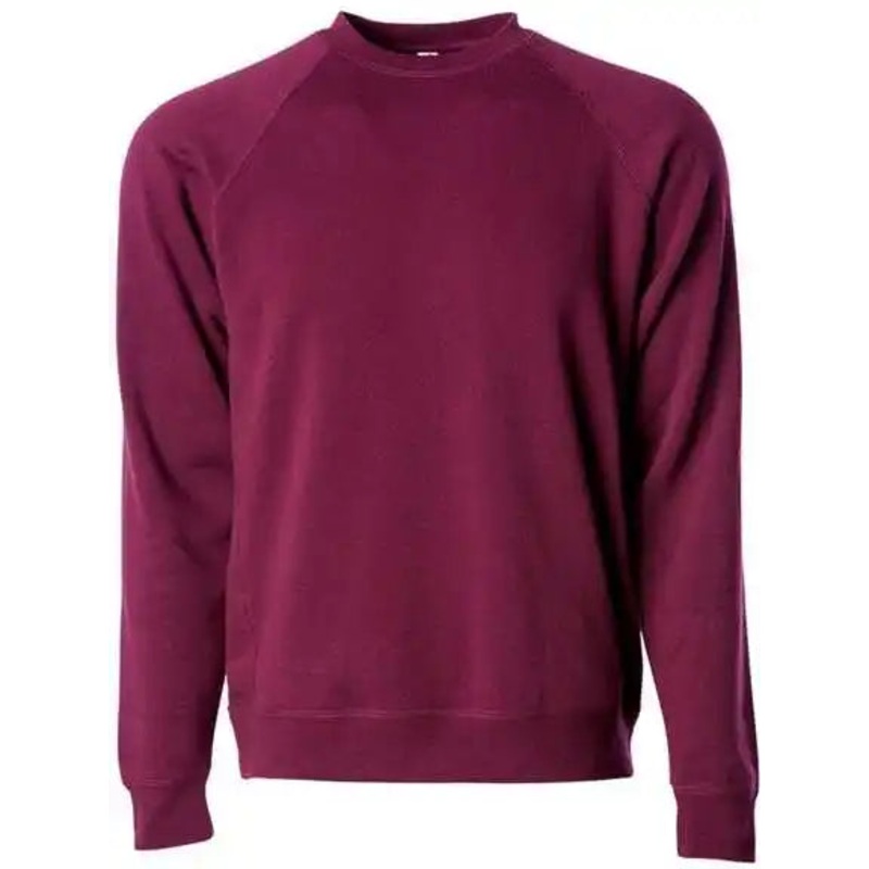 Independent Trading Co PRM30SBC Unisex Special Blend Raglan Sweatshirt – Maroon