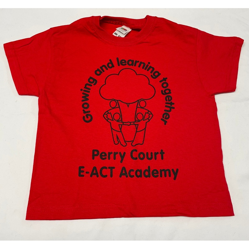 House T-Shirt (PCA)|Green|Yellow|Red|Blue|3-4 (24-26)|5-6 (26-28)|7-8 (30)|9-11 (32)|12-13 (34)|Senior S (36)|Senior M (38)|Senior L (40)