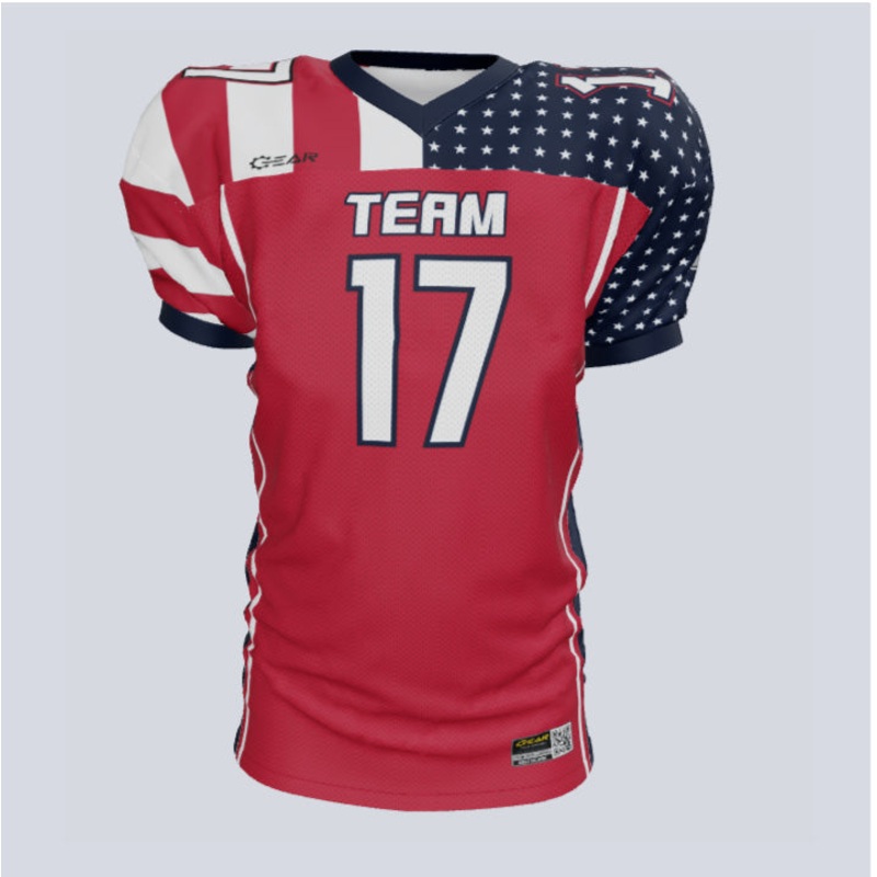 Custom Team America Loose-Fit Football Jersey