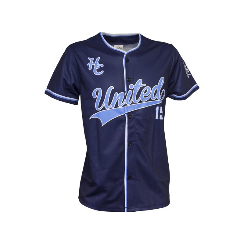 Hutt City United Sublimated Softball & Baseball ‘Full-Button’ Men’s Jersey