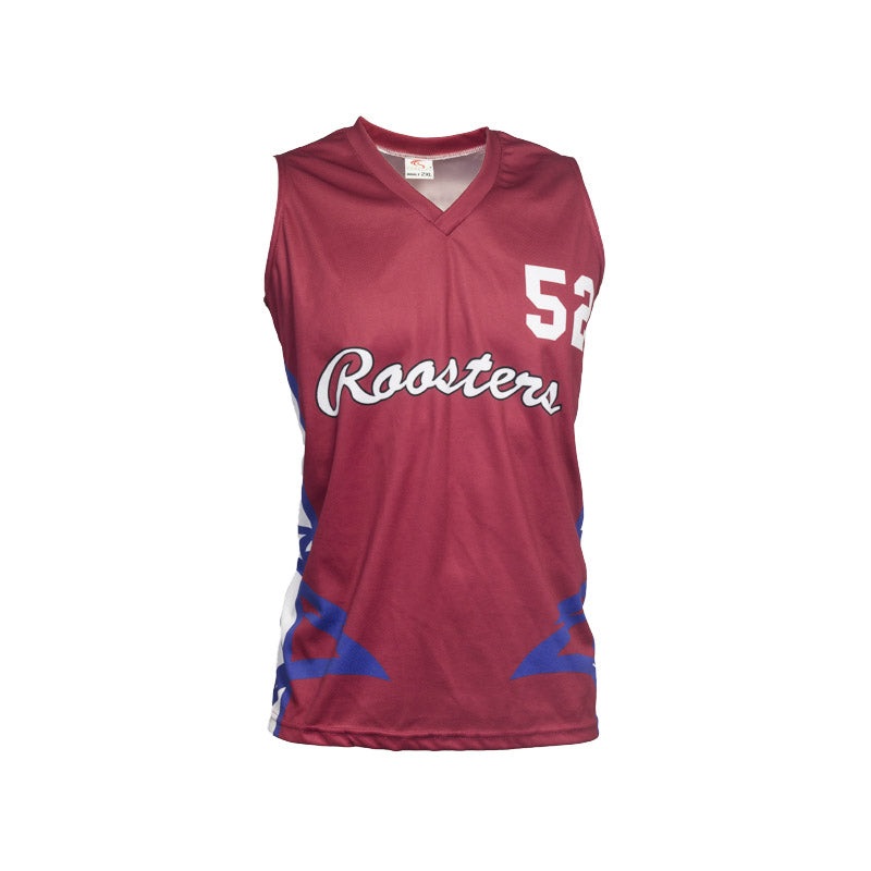 Roosters Sublimated Softball & Baseball ‘Singlet V-Neck’ Men’s Jersey