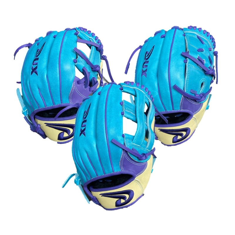 Dux Sports Taurus Collection  SKY BLUE/BLONDE/PURPLE 11.5 12 & 12.75 Baseball Glove