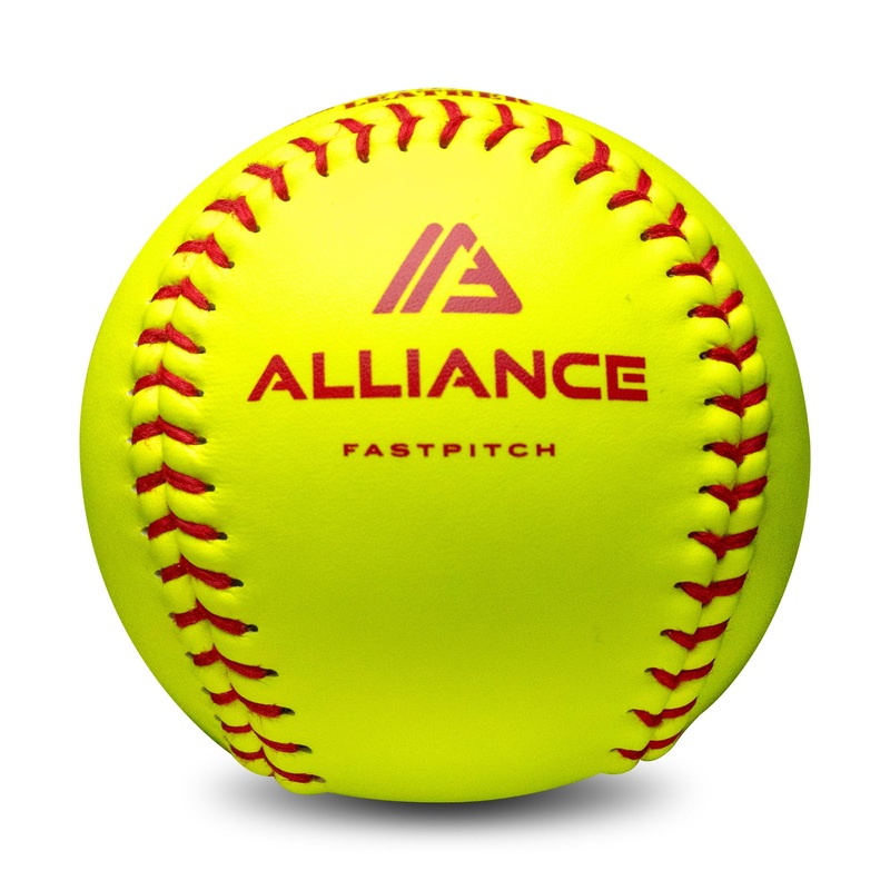 12 Certified Alliance Fastpitch Pitch Premium Optic Leather Softballs (BN-FP12 AFP)