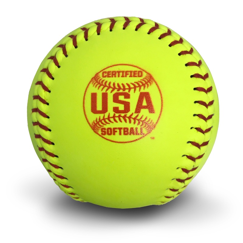 12 Certified USA Softball Fastpitch Premium Optic Leather Softballs (BN-FP12 USA SB)