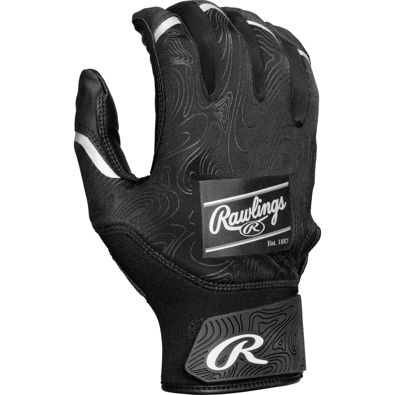 Rawlings (CL25BG) Clout Batting Gloves (pair) – BLACK – ADULT SIZE