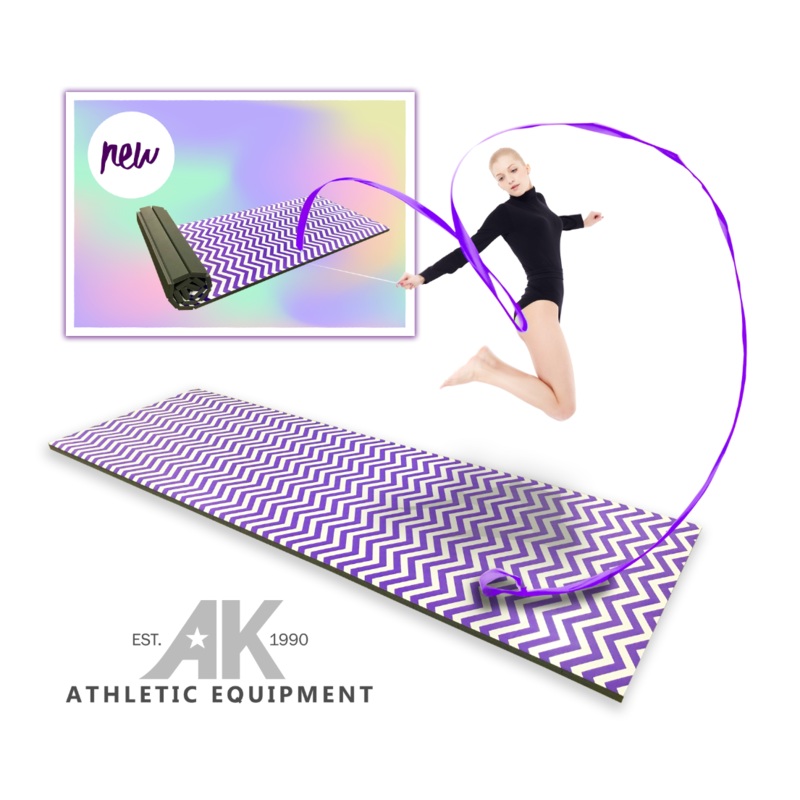 Roll Up Chevron Zigzag 4′ x 12′ x 1 3/8 Advanced Level Gymnastics Mat