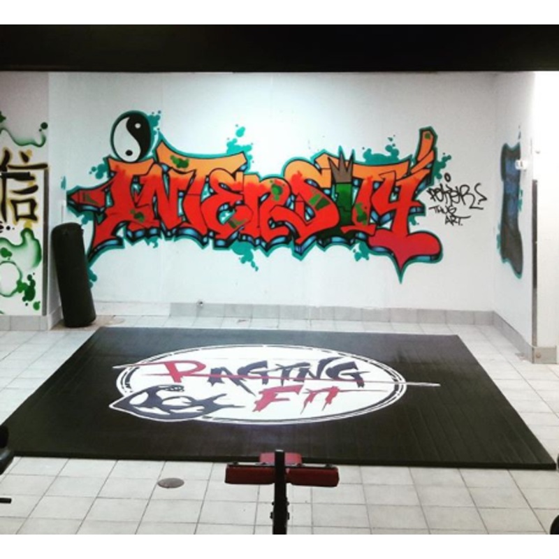 Your Design Digitally Printed 12′ x 12′ roll up light weight wrestling mat