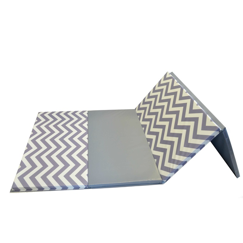 QUICKSHIP Chevron Zigzag 4′ x 8′ x 1 3/8 Advanced Level Folding Gymnastics Mat