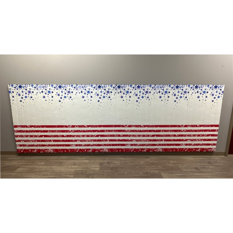 Stars and Stripes – Easy Stick Roll Up Gym Wall Pad-  4’x12’x1.38