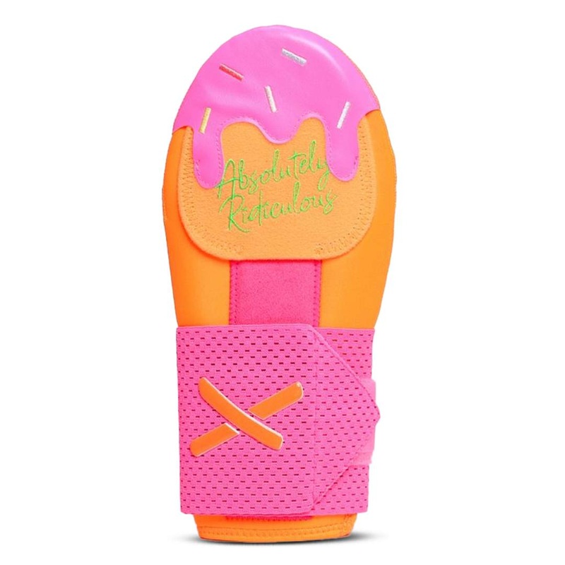 rainbow sherbet ice cream sliding mitt
