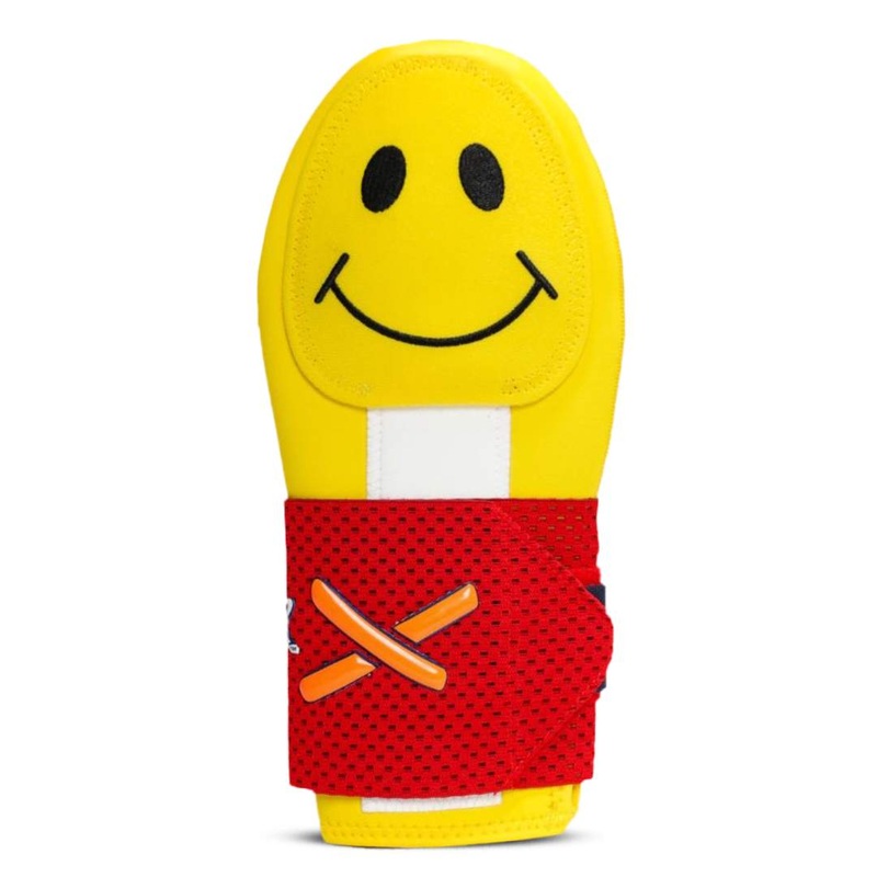 smiley sliding mitt | woosox milb collab