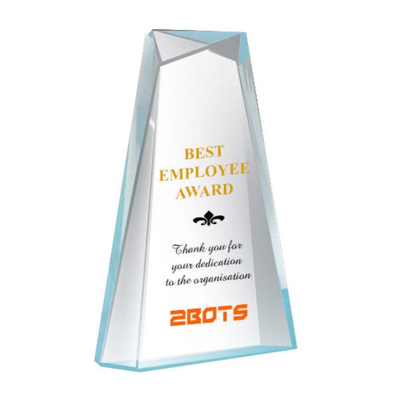 BLUE TOWER AWARD|BLUE S – 160MM $85.00|BLUE M – 200MM $115.00|BLUE L – 240MM $145.00|ARTWORK $10|LASER $40|UV PRINT IN COLOUR $45