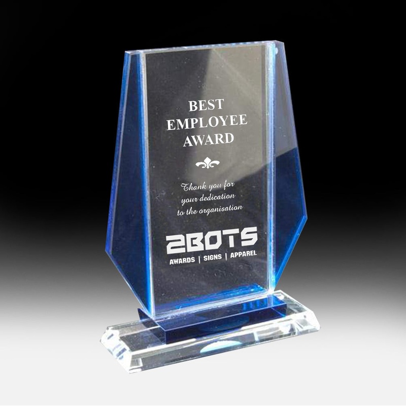 BLUE WING AWARD|S – 185MM $75.00|M – 210MM $85.00|L – 239MM $95.00|ARTWORK $10|SANDBLASTING $45|GOLD PRINTED PLAQUE $25|SILVER PRINTED PLAQUE $25