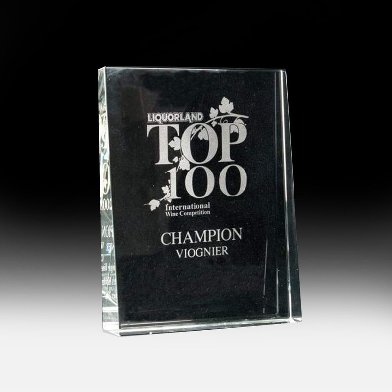 CRYSTAL BLOCK AWARD|S-125MM $65.00|M-150MM $75.00|L-178MM $85.00|XL – 185MM $120.00|ARTWORK $10|SANDBLASTING $45|UV PRINT IN COLOUR $40