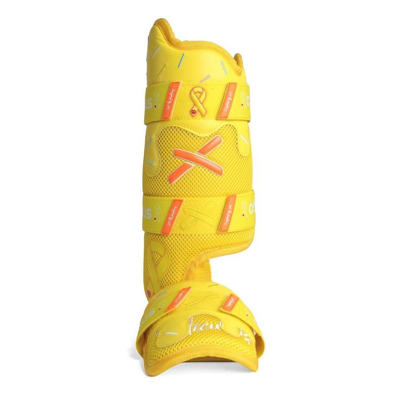 gold ribbon childhood cancer awareness drip model leg guard